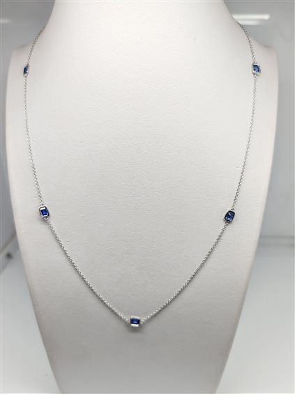 Collier Gemoro Femme Zaffiri in Or blanc Zaffiro blu 1.24 Ct PC246BIA.ZF - PC246BIA.ZF